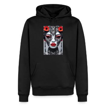Asiatische Schönheit#9 - Männer Premium Bio Hoodie - Schwarz - Vorne - Nico (187cm)