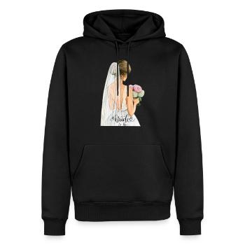 La future mariée - Sweat à capuche Premium bio Homme - noir - Devant - Nico (187cm)