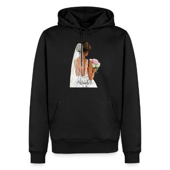 La future mariée - Sweat à capuche Premium bio Homme - noir - Devant - Nico (187cm)
