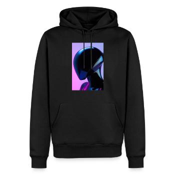 Print Robot 5 - Männer Premium Bio Hoodie - Schwarz - Vorne - Nico (187cm)