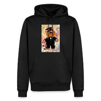 Mannele Mannala Pop - Männer Premium Bio Hoodie - Schwarz - Vorne - Nico (187cm)