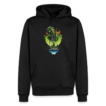 Vacation early summer late summer summer holiday holiday sea - Men’s Premium Organic Hoodie - black - Front - Nico (187cm)