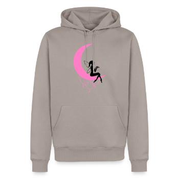fee elfe halbmond fantasie - Männer Premium Bio Hoodie - Taupe - Vorne - Nico (187cm)