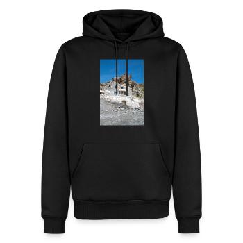 place perdue Empros Therme à Therma Springs - Sweat à capuche Premium bio Homme - noir - Devant - Nico (187cm)