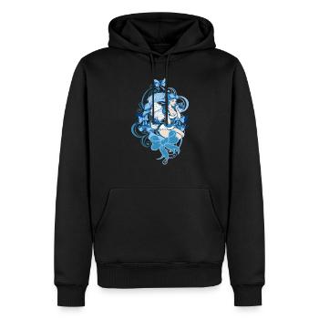 ou lala - Männer Premium Bio Hoodie - Schwarz - Vorne - Nico (187cm)