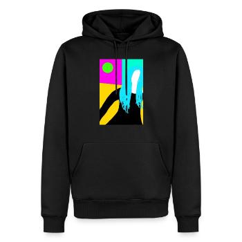 Project Capture 95 - Männer Premium Bio Hoodie - Schwarz - Vorne - Nico (187cm)