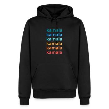 Kamala Harris, Kamala Harris 2024 - Sweat à capuche Premium bio Homme - noir - Devant - Nico (187cm)