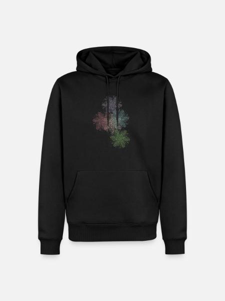 5 Feather Suns - Men’s Premium Organic Hoodie - black