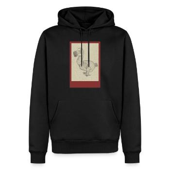 240527 Dodo 2 - Sweat à capuche Premium bio Homme - noir - Devant - Nico (187cm)