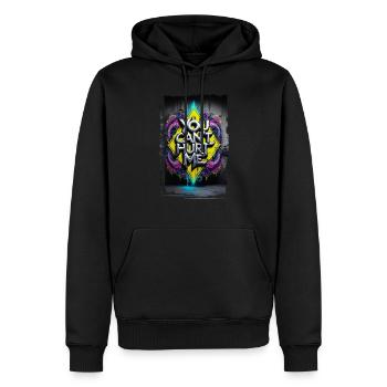 Tu ne peux pas me faire de mal - Sweat à capuche Premium bio Homme - noir - Devant - Nico (187cm)