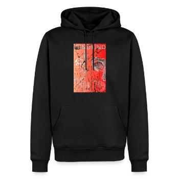Orange surréaliste - Sweat à capuche Premium bio Homme - noir - Devant - Nico (187cm)