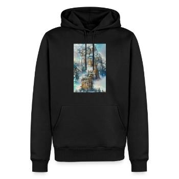 Winter Wonderland Schloss Winter Wonderland Castle - Männer Premium Bio Hoodie - Schwarz - Vorne - Nico (187cm)