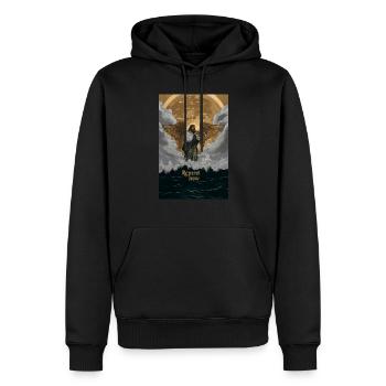 Repent now Christlicher Engel der Apokalypse - Männer Premium Bio Hoodie - Schwarz - Vorne - Nico (187cm)