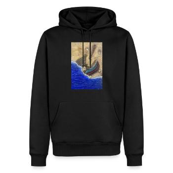 Échouage Mystique Collection : Résonance - Men’s Premium Organic Hoodie - black - Front - Nico (187cm)