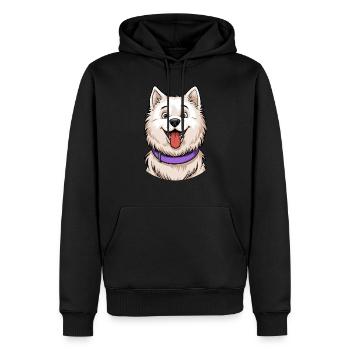 Samoyed Portrait - Men’s Premium Organic Hoodie - black - Front - Nico (187cm)