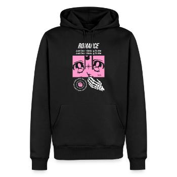 Romance - ne m’appartient tout simplement pas - Sweat à capuche Premium bio Homme - noir - Devant - Nico (187cm)