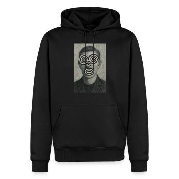 Face Optical Illusion - Men’s Premium Organic Hoodie - black - Front - Nico (187cm)