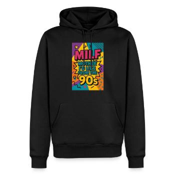 Mutter, die ich gerne aus den 90ern habe | Retro 90er Jahre Mutter - Männer Premium Bio Hoodie - Schwarz - Vorne - Nico (187cm)