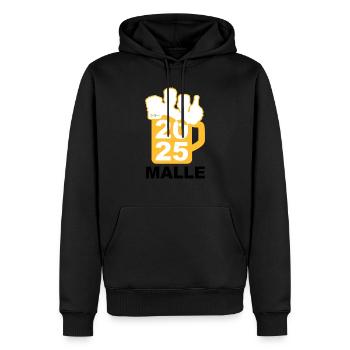 Bier Liga Logo Malle 2025 Maßkrug 2 - Männer Premium Bio Hoodie - Schwarz - Vorne - Nico (187cm)