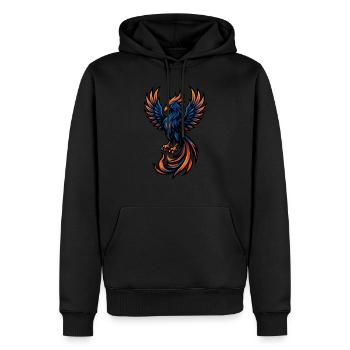 Phoenix – Feurige Wiedergeburt | Urbanes Zodiac-Maskottchen - Männer Premium Bio Hoodie - Schwarz - Vorne - Nico (187cm)