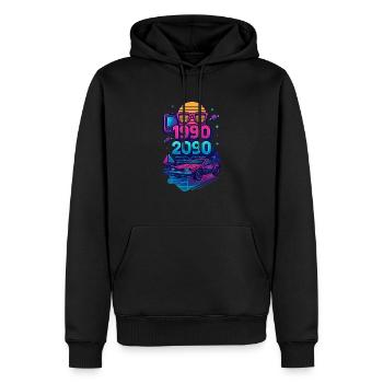 Reisen Sie in der Zeit - Männer Premium Bio Hoodie - Schwarz - Vorne - Nico (187cm)