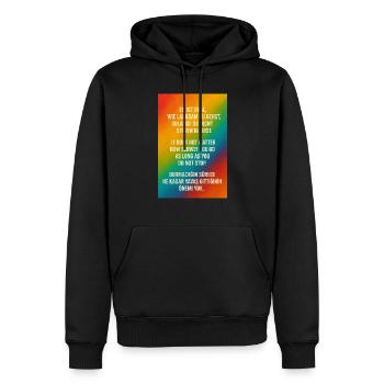Motivation 25.05.25 - Männer Premium Bio Hoodie - Schwarz - Vorne - Nico (187cm)