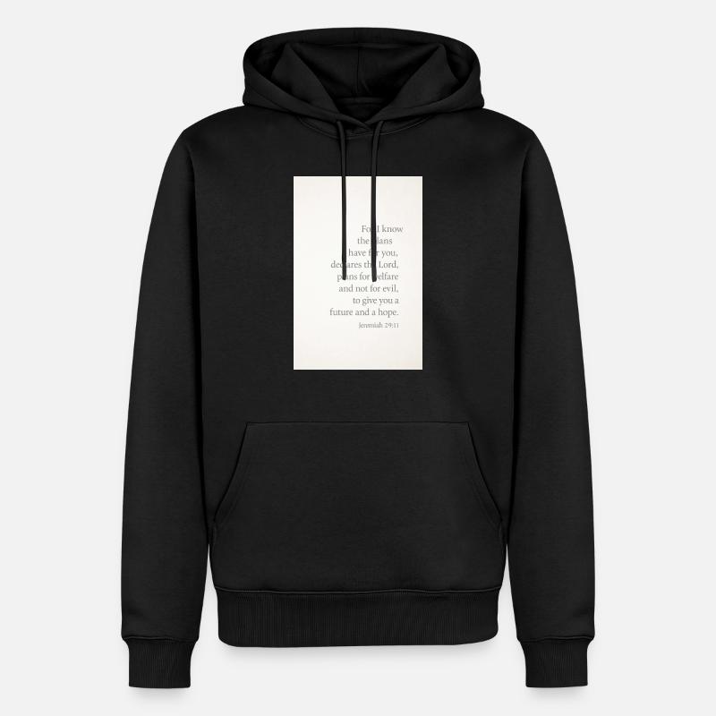 DE Jeremiah29 11 - Männer Premium Bio Hoodie - Schwarz