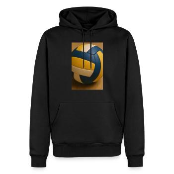 Sport - Volley-ball - Sweat à capuche Premium bio Homme - noir - Devant - Nico (187cm)