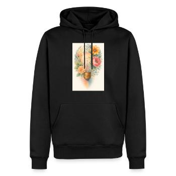 Light bulb. - Men’s Premium Organic Hoodie - black - Front - Nico (187cm)