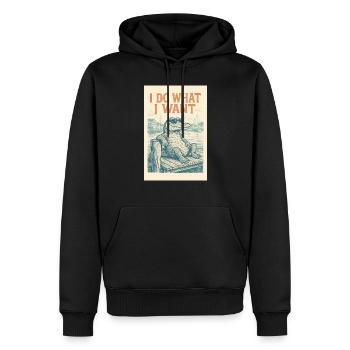 Alligator I Do What I Want Funny Meme - Men’s Premium Organic Hoodie - black - Front - Nico (187cm)