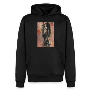 Art is weapon omikly femme guerrière révolution - Sweat à capuche Premium bio Homme - noir - Devant - Nico (187cm)