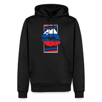 Slowenien - Männer Premium Bio Hoodie - Schwarz - Vorne - Nico (187cm)
