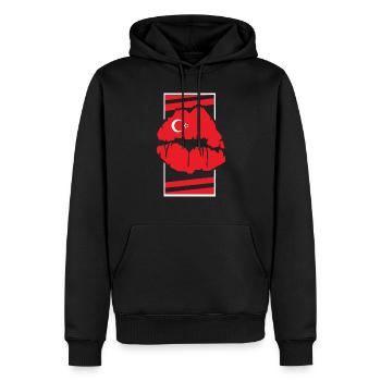 Turquie - Sweat à capuche Premium bio Homme - noir - Devant - Nico (187cm)