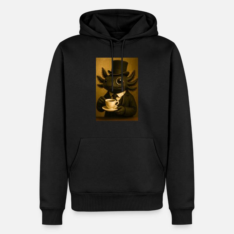 Raffiniertes Axolotl-Gebräu - Männer Premium Bio Hoodie - Schwarz