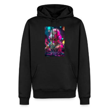 DJ Baby Droppin' Beats - Männer Premium Bio Hoodie - Schwarz - Vorne - Nico (187cm)