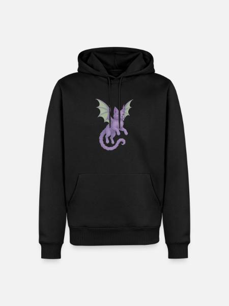 Katzendrache - Männer Premium Bio Hoodie - Schwarz