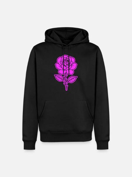 Rose Contour - Men’s Premium Organic Hoodie - black