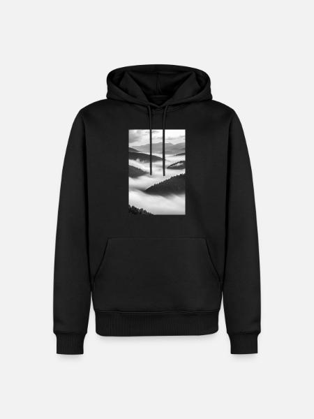 Murmures dans la brume - Sweat à capuche Premium bio Homme - noir
