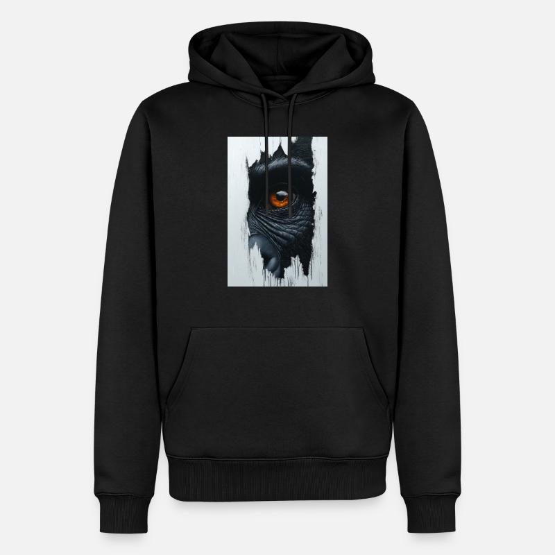 Durchdringender Urblick - Männer Premium Bio Hoodie - Schwarz