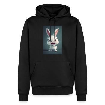 Dessin animé furieux Bunny Rage - Sweat à capuche Premium bio Homme - noir - Devant - Nico (187cm)
