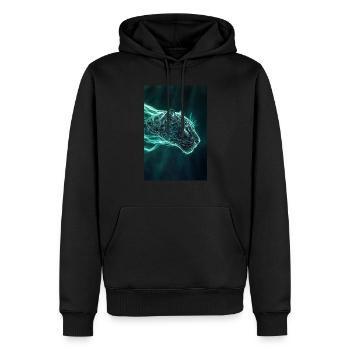 Jaguar der elektrischen Geschwindigkeit - Männer Premium Bio Hoodie - Schwarz - Vorne - Nico (187cm)
