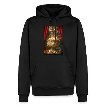 Le trésor royal déborde - Sweat à capuche Premium bio Homme - noir - Devant - Nico (187cm)