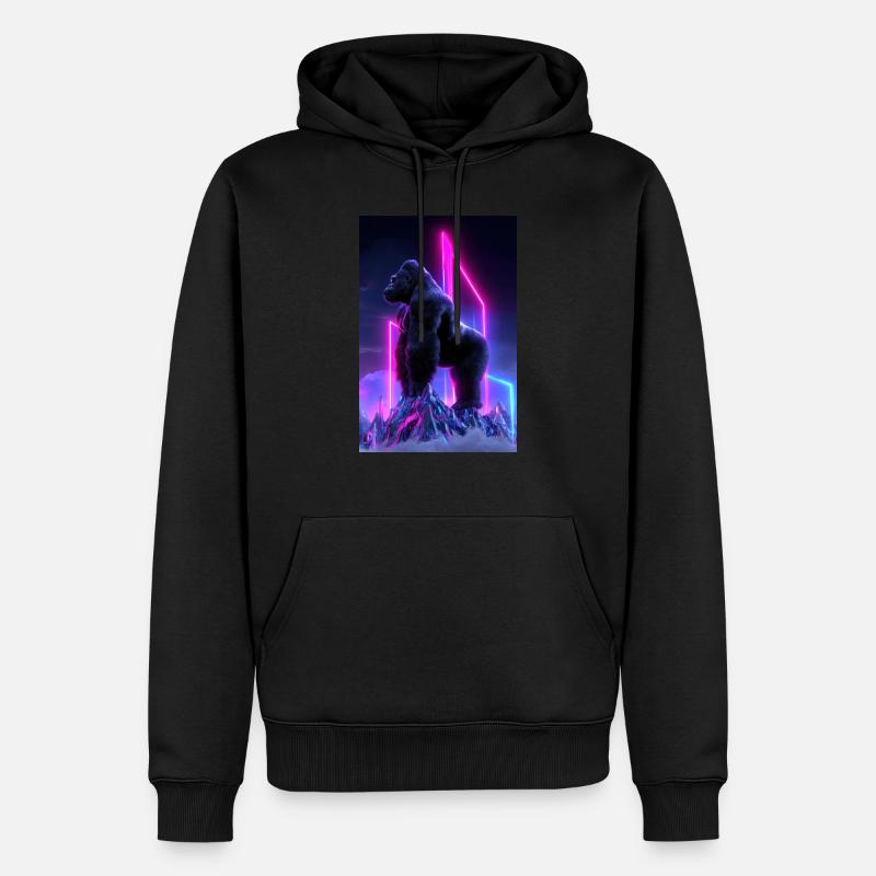 Néon Gorilla Overdrive - Sweat à capuche Premium bio Homme - noir