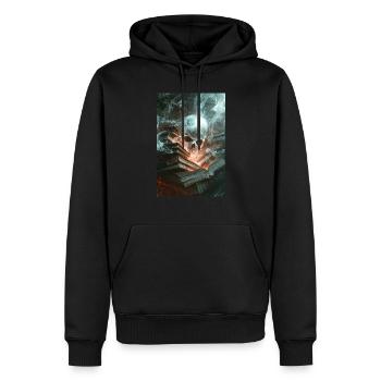 Des connaissances hantées déchaînées - Sweat à capuche Premium bio Homme - noir - Devant - Nico (187cm)