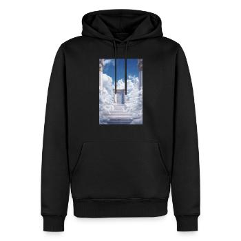 Goldene Tore in den Wolken - Männer Premium Bio Hoodie - Schwarz - Vorne - Nico (187cm)