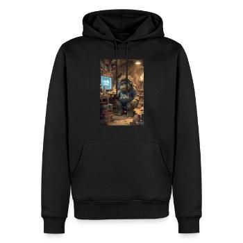 Un troll sur Internet est banni - Sweat à capuche Premium bio Homme - noir - Devant - Nico (187cm)
