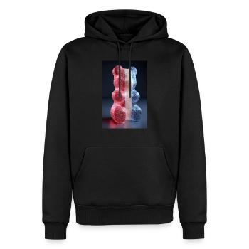 Glitter French Gummy Bear - Sweat à capuche Premium bio Homme - noir - Devant - Nico (187cm)