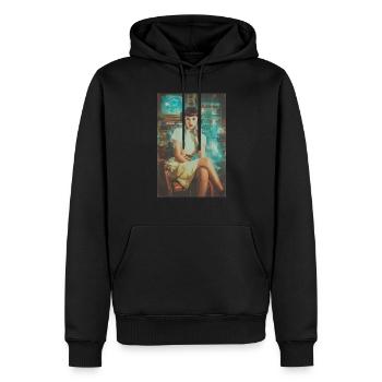 Retro-Sci-Fi-Betreiber - Männer Premium Bio Hoodie - Schwarz - Vorne - Nico (187cm)