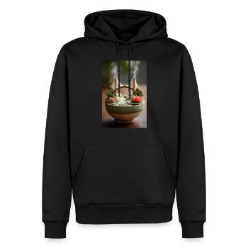 Ramen Bridge Art Schale - Männer Premium Bio Hoodie - Schwarz - Vorne - Nico (187cm)