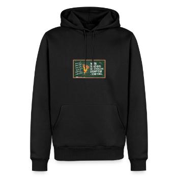 Professeur de mathématiques drôle Conception Pizza et résolution de problèmes - Sweat à capuche Premium bio Homme - noir - Devant - Nico (187cm)